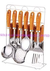 Chine trousse d'outils de cuisine de l'acier inoxydable 32pcs et vaisselles de poignée de &amp;yellow de set&amp;kitchenwares de vaisselles fournisseur