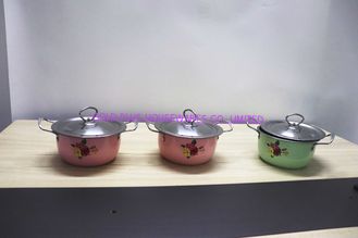 Chine 2020 ventes chaudes 16/18/20/22 acier inoxydable 6pcs avec la couleur et les fleurs et les vaisselles de cuisine d'ensembles de cookware et l'ensemble du plat 6pcs fournisseur