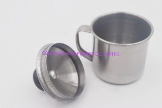 Chine tasse en acier de voyage adaptée aux besoins du client par usine en métal de tasses de thé de 11cm Caitang avec la couverture fournisseur