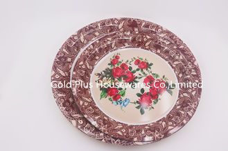 Chine la vente en gros de 65cm s'est levée plats de réserve à matériel ronde de partie d'ensemble de plat de vaisselle de fleur de grands fournisseur