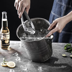 Chine 5L promotionnel pour seau à glace de mur d'acier inoxydable de bière le double a épaissi les seaux en acier de champagne en métal fournisseur