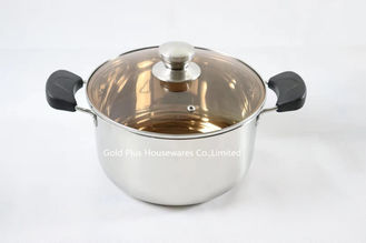 Chine 20cm, 22cm, Cookware de 24cm faisant cuire le pot pour le pot de soupe à acier inoxydable de prix concurrentiel de projet de promotion avec la double poignée fournisseur
