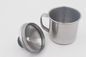 tasse en acier de voyage adaptée aux besoins du client par usine en métal de tasses de thé de 11cm Caitang avec la couverture fournisseur