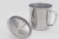 tasses de 8cm sans tasse campante en acier bon marché de haute qualité économique de voyage de tasse de café en métal de couvercle fournisseur