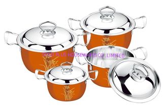 Chine 2016 ventes chaudes 16/18/20/22 cookware ont placé avec le pot en acier &amp;stainless de &amp;non-bâton de pot de la couleur +flower fournisseur