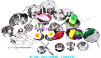 Chine La vaisselle de cuisine en acier stianless fascinante a placé pour le jouet d'acier inoxydable de toys&amp; d'enfants et d'enfants fournisseur