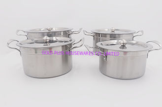 Chine pot à cuire argenté de haut pot d'acier inoxydable d'ensemble du Cookware 4pcs fournisseur