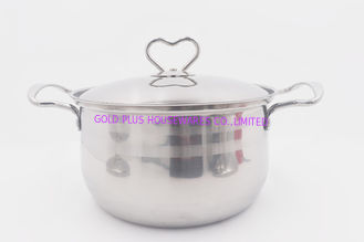 Chine pot de ragoût à cuire en acier de polissage en métal de marmite à bouillon de miroir de vaisselle de cuisine de 16,18cm avec la poignée fournisseur
