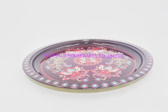 Chine plateau rond de luxe de vente de 30cm de dîner de plats d'éléments de plat chinois chaud d'os avec le fond de fleur fournisseur