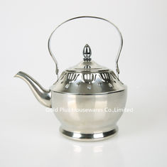 Chine théière de finition d'acier inoxydable de bouilloire de café de miroir d'eau chaude de bureau de 18cm avec l'infuser pour le thé lâche fournisseur