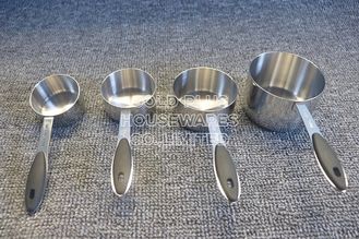 Chine Instruments de cuisson tasses de mesure 250ml micro d'acier inoxydable d'ensembles de doseurs de thé de café de suger avec la poignée de silicone fournisseur