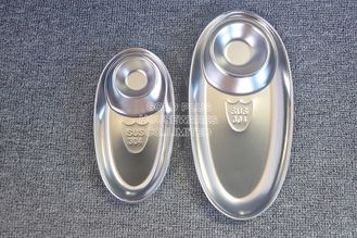 Chine Plat ovale de nourriture de style japonais avec le plat qui respecte l'environnement réutilisable de kimchi d'acier inoxydable de plat de nourriture de plat de sauce fournisseur