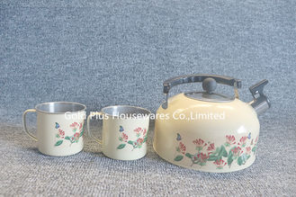 Chine Les instruments de cuisine de la Chine fleurissent la bouilloire de peinture de l'eau de thé de bouilloire siffleuse d'acier inoxydable avec la poignée de bakélite fournisseur