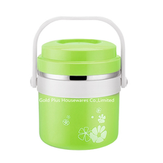 Chine Le pot viable de nourriture avec le thermos 1.5L de déjeuner de vide d'acier inoxydable d'enfants de poignée de pp a isolé le conteneur de déjeuner fournisseur