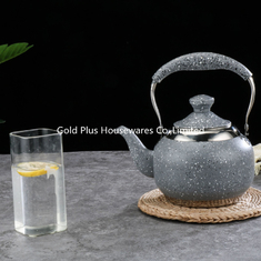 Chine Pot campant extérieur de revêtement en pierre médical de café d'acier inoxydable de la bouilloire de thé de couleur bleue de drinkware de cuisine 2L fournisseur