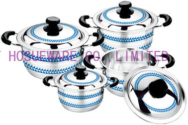 2016 le cookware chaud des ventes 6/8pcs a placé avec le pot classique en acier &stainless de &souce de pot de la couleur +flower fournisseur