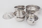 pot de vaisselle de cuisine de 15cm et d'acier inoxydable de catégorie de cookware avec le pot rond de cuisinier en métal de couvercle fournisseur