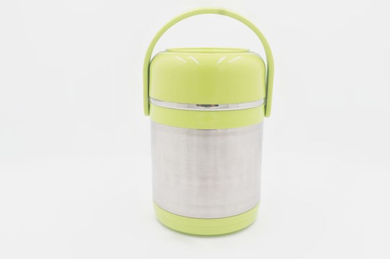 conteneur facile en acier stailess isolé en plastique de plats à emporter de thermos de la vente 1.5L chaude avec la grande poignée fournisseur