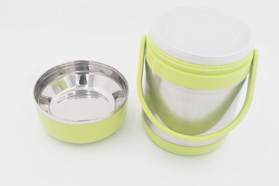 conteneur facile en acier stailess isolé en plastique de plats à emporter de thermos de la vente 1.5L chaude avec la grande poignée fournisseur