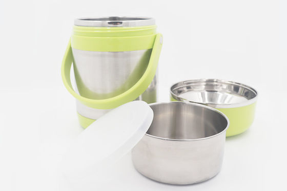 conteneur facile en acier stailess isolé en plastique de plats à emporter de thermos de la vente 1.5L chaude avec la grande poignée fournisseur