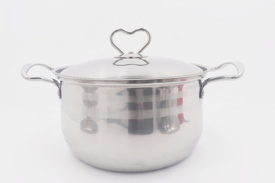 pot de ragoût à cuire en acier de polissage en métal de marmite à bouillon de miroir de vaisselle de cuisine de 16,18cm avec la poignée fournisseur