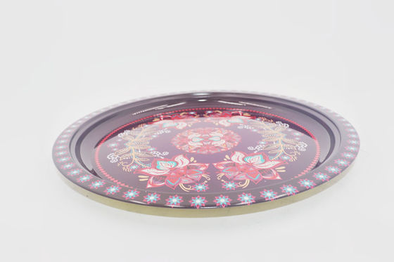 plateau rond de luxe de vente de 30cm de dîner de plats d'éléments de plat chinois chaud d'os avec le fond de fleur fournisseur