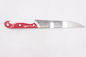 couteau à cuire de 1.1mm avec le couteau chinois rouge de chef de poignée de coutume professionnelle en plastique d'acier inoxydable fournisseur
