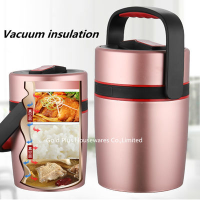 Tasse thermo de boissons d'acier inoxydable de vide de pot de nourriture de thermos de rose de conteneur de gamelle thermique portative pour le yaourt de soupe fournisseur