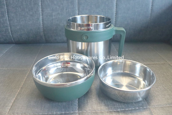 Flacon de vide fait sur commande de haute qualité de tasse de soupe à tache de conteneur de déjeuner de logo de conteneur de nourriture de boîte sous vide de vaisselle de cuisine fournisseur