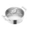 28-34cm Multifuction ont épaissi oreille de pot chaud résistant de haute température d'acier inoxydable la double faisant cuire le pot avec le couvercle en verre fournisseur