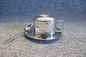 La tasse promotionnelle de vente chaude en gros a placé la tasse traditionnelle en acier de thé de la tasse de café en métal 400ml réglée avec la soucoupe fournisseur